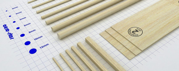 Plancha De Madera Balsa 90x7,5x3mm 0