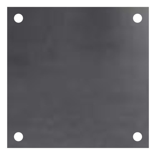 Placa Platina De Hierro Perforada 125x125 Mm Para Soldar 0