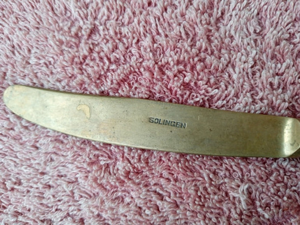Antiguo Cuchillo De Postre Con Mango De Plata 800 Solingen 1
