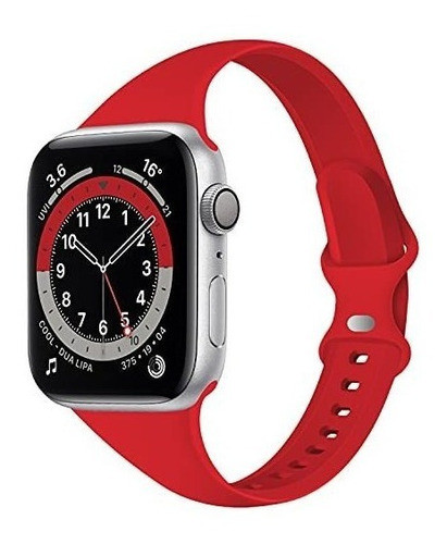 Malla Para Apple Watch 42/44/45mm Se-7a1- Slim Rojo 0