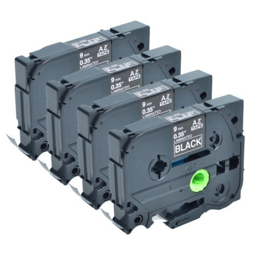 4 Pk Tz Tze 325 325 Blanco En La Cinta De Etiqueta Negra Par 0