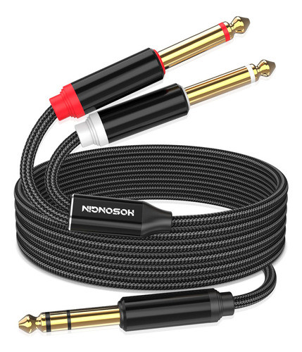 Hosongin Cable De Insercion Trs Estereo De 1/4 Pulgadas A Do 0