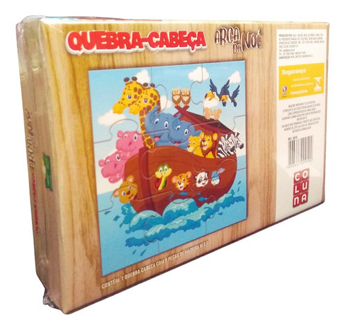Quebra Cabeça Infantil Arca De Noé - 9 Peças Grandes 1
