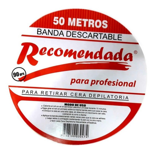 Bandas Depilatorias Descartables Recomendada X 50 Mts 0