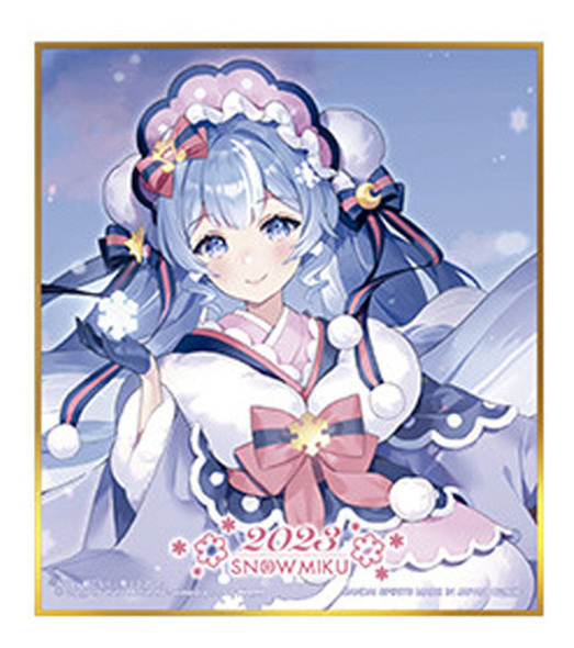 Shikishi Ilustracion Snow Miku 2023 Bandai Ichiban Kuji 0