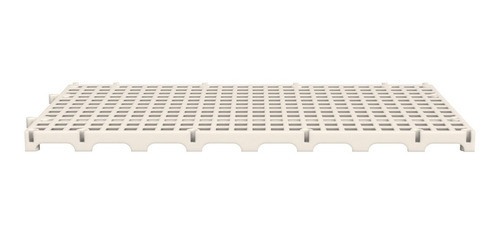 Deck Modular Plástico Pet Canil Banho Pet Branco 10 Und 1