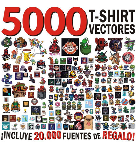 Pack De 5000 Vectores Premium De Remeras Sublimar Serigrafía 0
