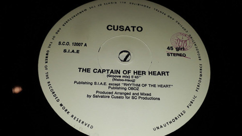 Cusato The Captain Of Her Heart 90 Vinilo Maxi Italy 1990 1
