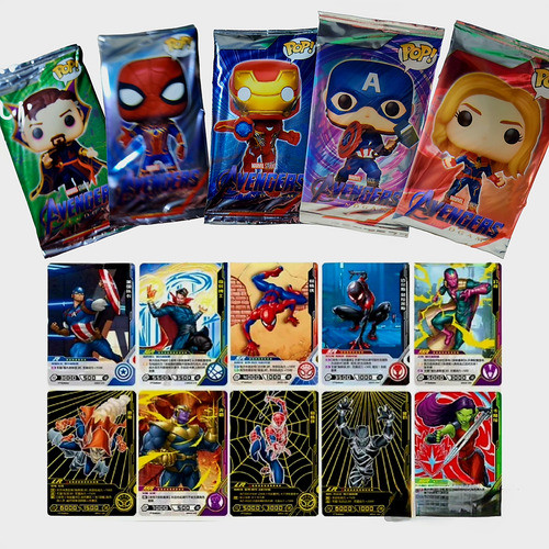 105  Cartas Hologramadas  Avengers  Juguete Piñata Souvenir 0
