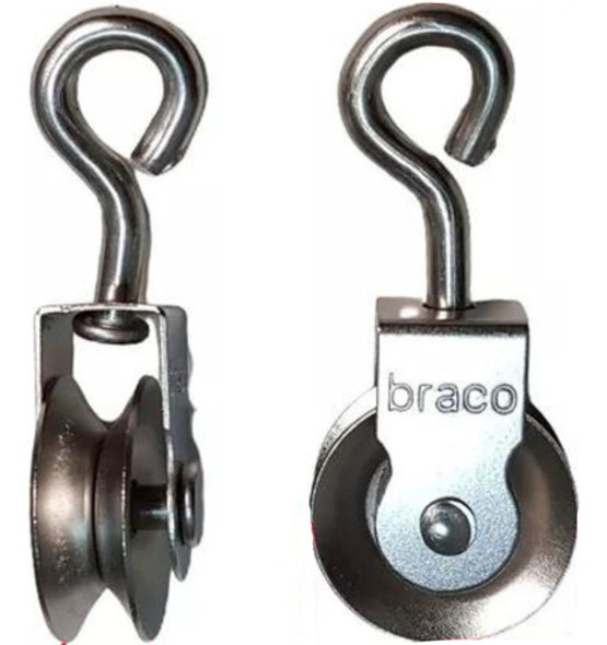 Roldana 25mm Tender Polea Braco Metal Niquelado 1