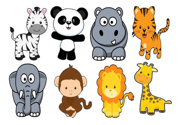 Patch Estampado Safari, Animais, Panda, Zebra, Adesivos 0