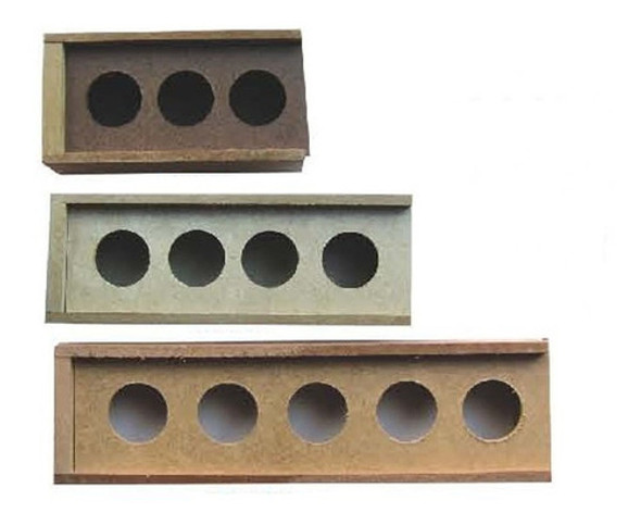 Comedouro Mdf Com Furos - Para Passaros - 4 Unidades 0