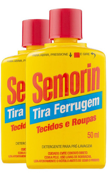 Kit 2 Semorin Gotas O Tira Ferrugem Roupas 50ml Cada 0