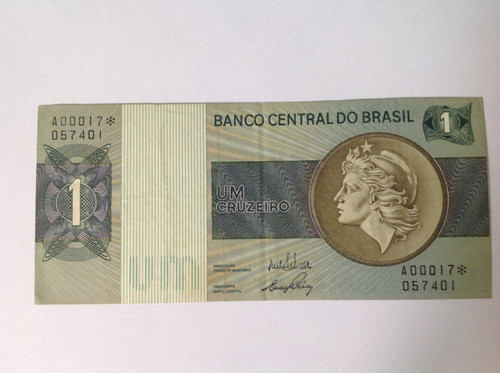 Cédula 1 Cruzeiro 1970 Reposição* C129a Original! 0