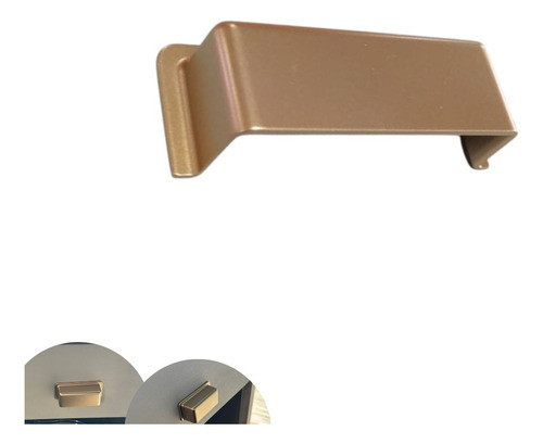 Kit 17 Puxadores Concha Quadrado Eden 1791 Dourado - 64mm 0