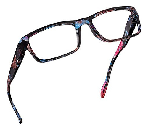 Lector De Luz Azul Bloqueando Gafas De Lectura (floral, 1.75 0