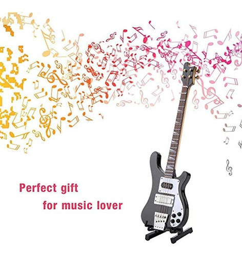 Instrumento De Guitarra Hongzer, Réplica De Bajo En Miniatur 1