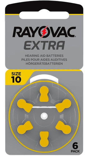 6 X Pilas Audifono Rayovac 10 Pr70 Extra Advanced San Martin 0