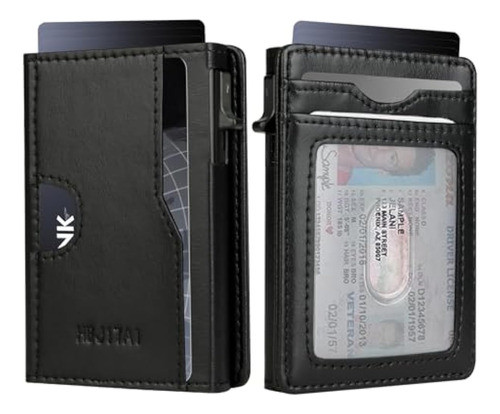 Hejitai Cartera Delgada Para Hombre, Con Bloqueo 0