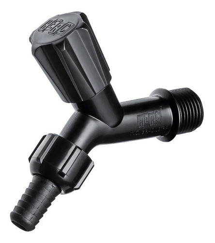 Canilla Plástica Pvc Negro Pared Jardín 1/2  - 12 Unidades 0