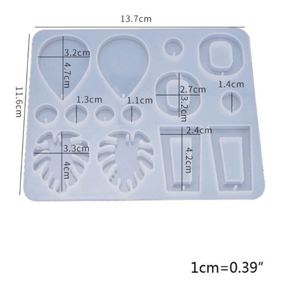 Molde De Silicona Aros Geométricos Artesanías Resina 1