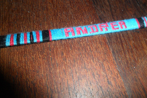 Andrea Nombre Pulsera Tejido Retro Vintage Hilo Futbol 1