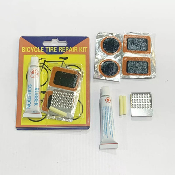 Set Reparación Bici Moto Parches + Pegamento + Raspador 1