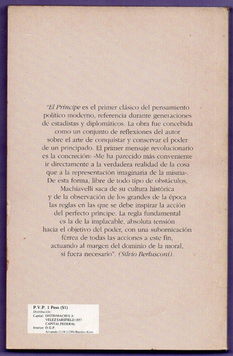 Libro El Príncipe De N. Machiavelli 1