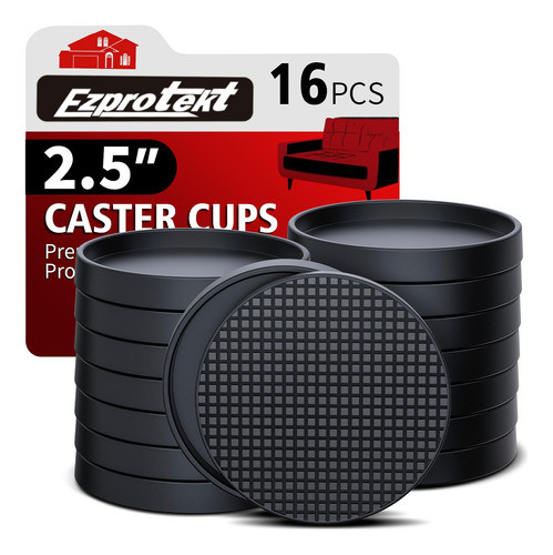 Antideslizantes De Goma P/muebles Diam. 6.4cm, 16un Negros 0