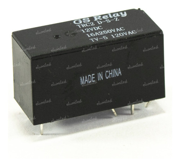 Trc2 D-s-z Rele Bobina 12v 16a 250v Pack X5 0