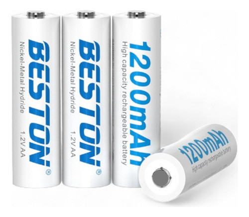 Pack Pilas Aa Recargables Beston 1200mah 4 Pilas 0