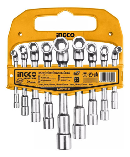 Juego Dados Llave En  L  Ingco Laswt0901 Industrial Lnf 0