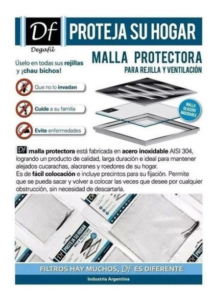 Rejilla Filtro Malla Anti Insectos Acero Inoxidable 20x20 1 Rejilla Filtro Malla Anti Insectos Acero Inoxidable 20x20 1