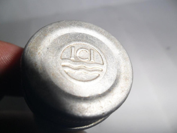 Ici Antiguo Envase Aluminio Caja Tapa Rosca Recipiente Lata 1
