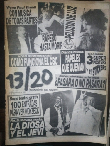 Revista 13/20 * Nº 140 Año 1991 - Xuxa - Spinetta - Jaff 0