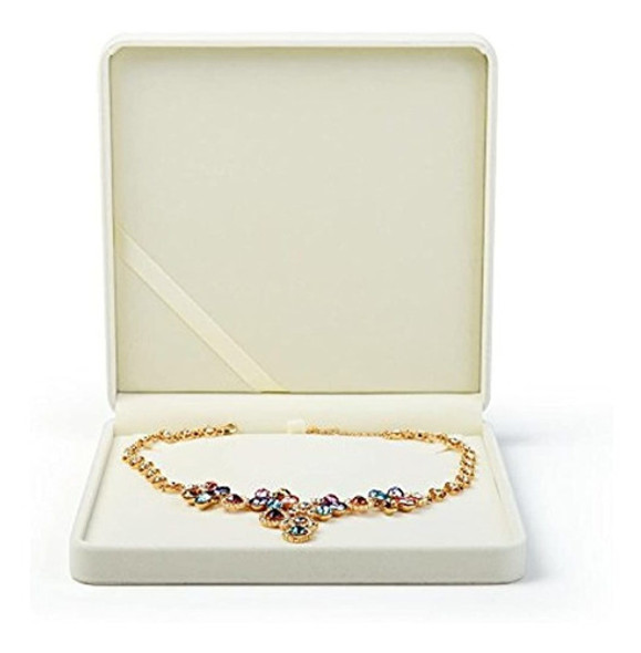 Oirlv Terciopelo Collar Grande Caja De Regalo Collar De Perl 0