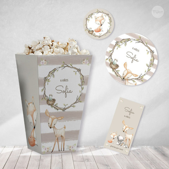 Kit Imprimible Woodland Animalitos Del Bosque Tukit 1