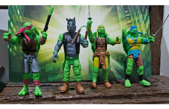 Muñecos Tortugas Ninjas X 4 Personajes. Armas Y Accesorios. 1
