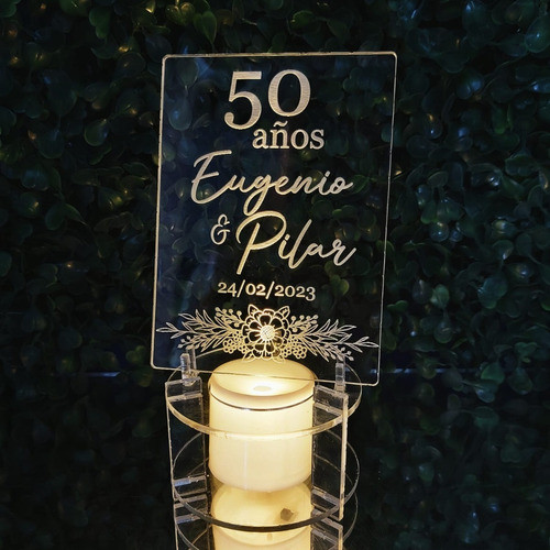 X10 Centro De Mesa De 12 X 20 Con Luz Led Boda 15 Años 1