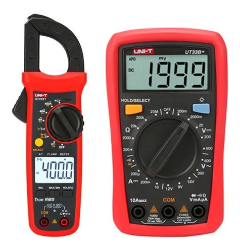 Combo Multímetro Ut33b+ Plus + Pinza Amperométrica Ut202+ 0