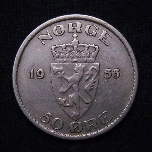 Noruega 50 Ore 1955 Excelente Km 402 0