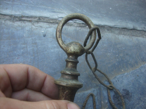1/2-antiguo Repuesto Mastil Araña Bronce 22,6 Alto - 510 Grs 1