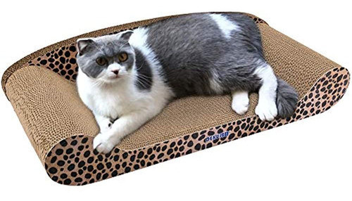 Halovie Gran Tamaño Gato Rascador Sofa De Carton, 24 PuLG 0