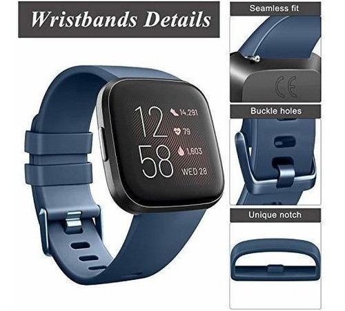 Malla Para Fitbit Versa Navy Blue / - Large 1