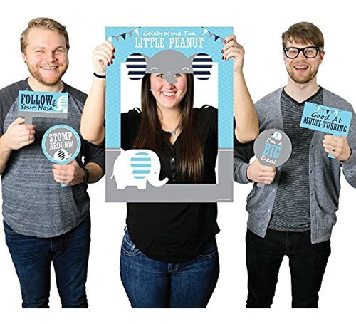 Big Dot Of Happiness Elefante Azul Boy Baby Shower O Fiesta 1