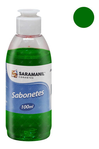 Corante Cosmetico Sabonete Saramanil Verde Folha 100ml 0