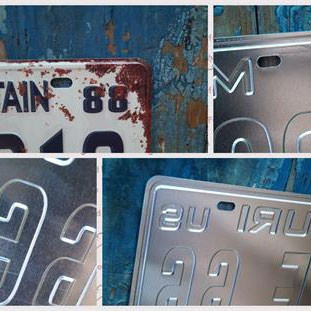 Kit 8 Placas Carro Aço Vintage Alto Relevo Varios Modelos 1