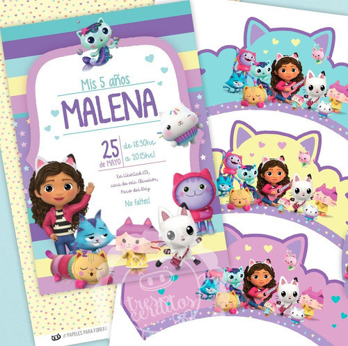 Kit Imprimible La Casa Muñecas De Gabby Pdf Textos Editables 0