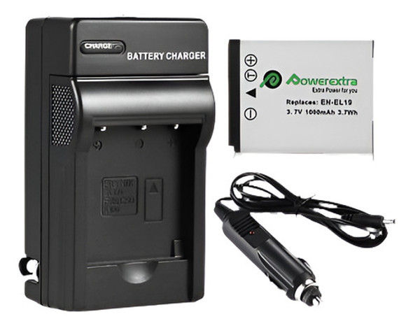 En-el19 Enel19 Batería + Cargador Para Nikon Coolpix S100 De 0