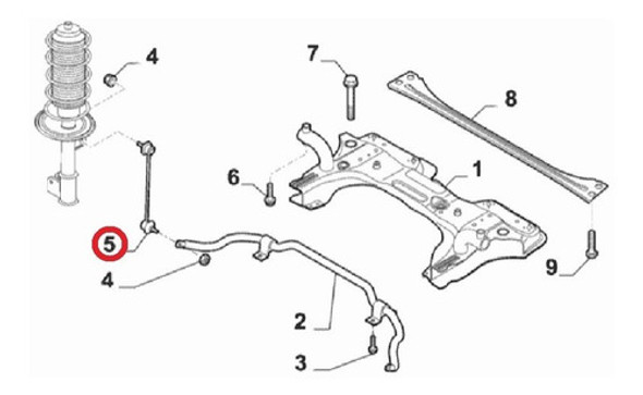 Juego Bieletas Suspencion X2 Fiat Doblo Active Cargo 1